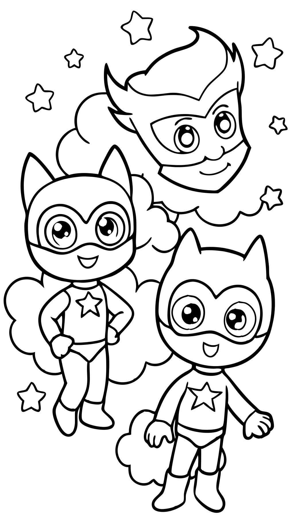 pj masks color pages